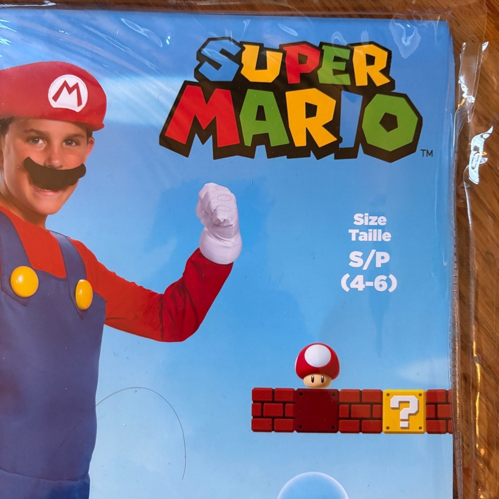 Official Super Mario Costume - Size Small